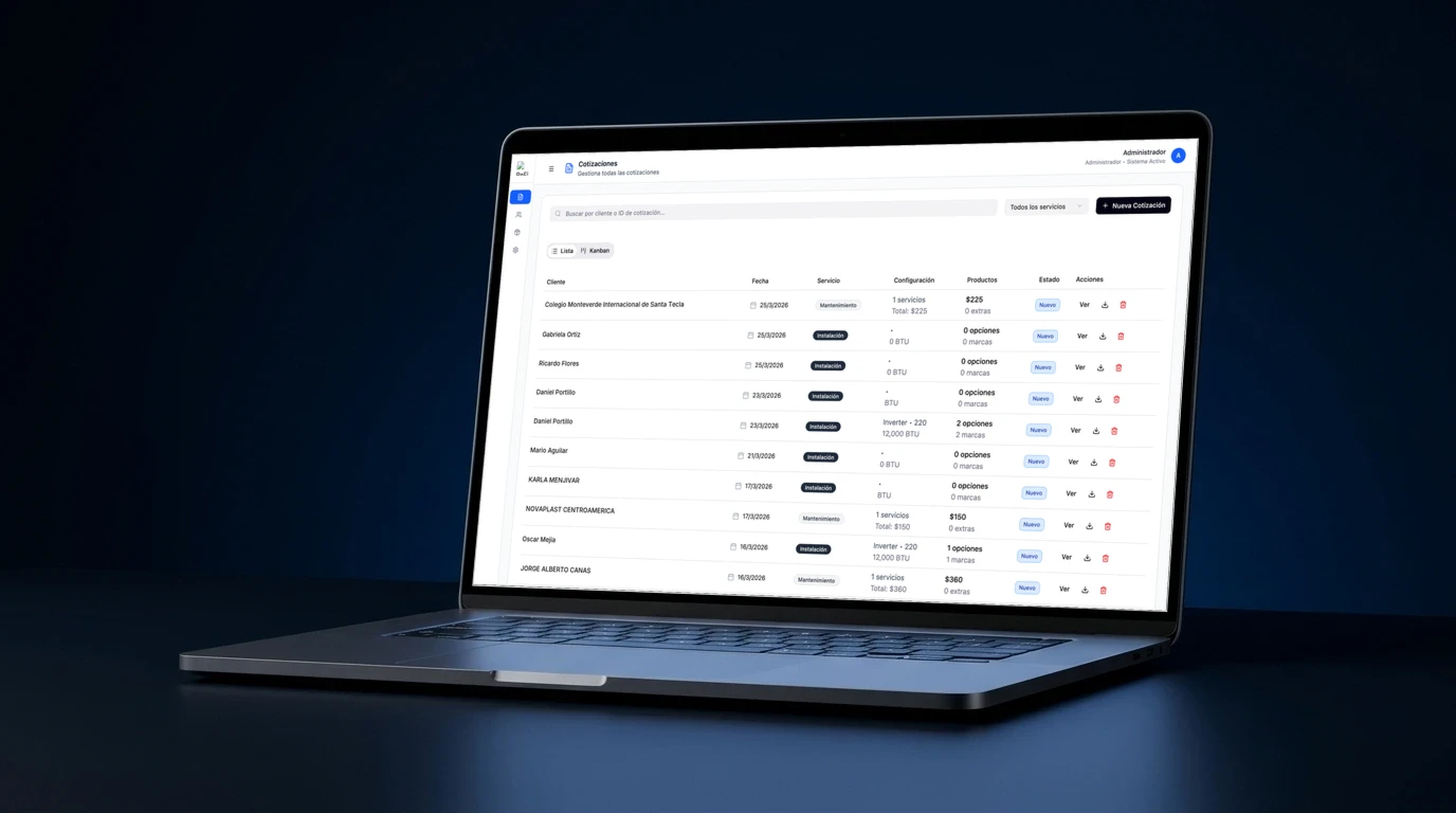 Cotización de Aire Acondicionado con IA + CRM